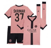 Paris Saint-Germain Milan Skriniar #37 Koszulka Trzecia dzieci 2024-25 Krótki Rękaw (+ krótkie spodenki)